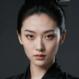 face of a chinese mistress, portrait, slick, fashionable, high detail, ultra detailed, smooth, sharp focus, concept art, science fiction, hd, by stalenhag, by bruce pennington