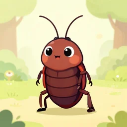 cute cockroach character