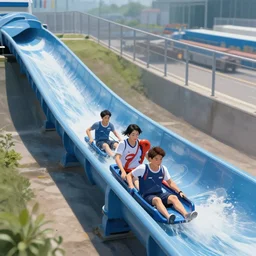 people using the LHC as waterslide