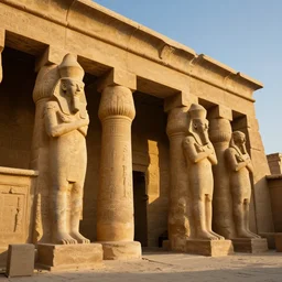 a beautiful award winning photo of An ancient Egyptian temple, golden hour, very detailed and sharp, 4k cinematic