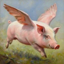 detailed oil painting of flying pigs by marc simonette and alexander jansson, junji ito, concept art