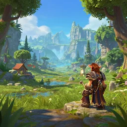a gorgeous landscape from world of warcraft, in the style of thomas cole and pixar. beautiful beyond imagination! hyperrealism, 3 d cartoon, cgi movie, path tracing, trending on artstation