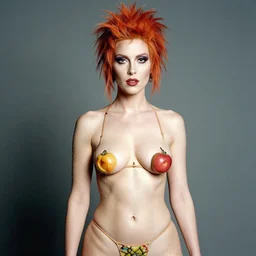 portrait photography of a fruitpunk humanoid entity by annie leibowitz