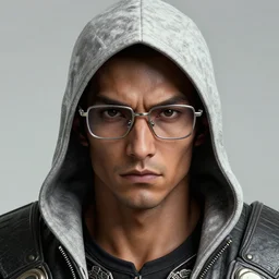 portrait of assassin model, sharp focus, eye glasses, octane render, ( ( brown skin ) ), realistic render, ffxi, rpg, detailed, beautiful, game, unreal engine, symmetrical!!, maybelline, sephora, loreal, artstation, art by artgerm, rossdraws, art by karol bak, makeup, cinematic, concept art, filmic, vsco