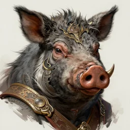 portrait of hog rider, badass, intricate, headshot, highly detailed, digital painting, artstation, concept art, sharp focus, illustration, art by artgerm and greg rutkowski and alphonse mucha