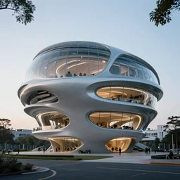 futuristic dwelling by renzo piano and zaha hadid, contemporary architecture, photo journalism, photography, cinematic, national geographic photoshoot