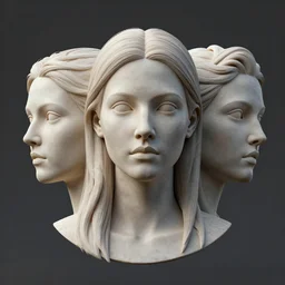3 d face portrait of a goddess by alena aenami and bill durgin, octane render