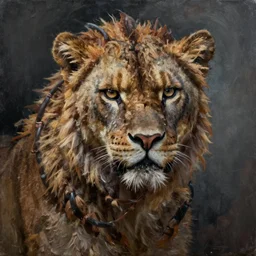 a portrait of the predator by chris ayers, oil on canvas, deep depth field, masterpiece, by luis royo, trending on artstation, featured on pixiv, cinematic composition, hyper - detailed, hd, hdr, 4 k, 8 k