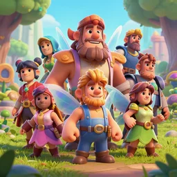 🧚, clash royal style characters, unreal engine 5, octane render, detailed, cinematografic, cinema 4 d