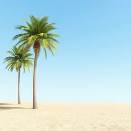 beach with palm trees