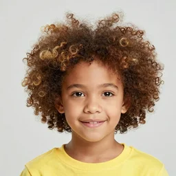 The little yellow with Afro's hair