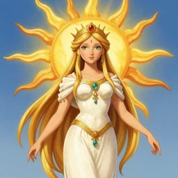 a beautiful illustration of a sun princess by alessandro barbucci, featured on artstation, cgworld, deviantart
