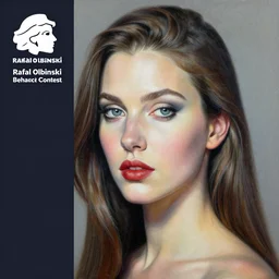 a striking painting of a woman, an ultrafine detailed painting by rafal olbinski, behance contest winner, pop surrealism, detailed painting, skeuomorphic, airbrush art