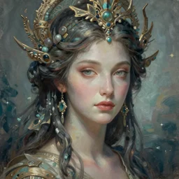 portrait of an impossibly beautiful sea goddess, graceful, esoteric, muted colors, head in focus, high fantasy art, ocean nature and sea aesthetics, ornamental, intricate details, elegant, highly detailed, hyperrealistic painting, artstation, concept art, painterly, sharp focus, illustration, epic art by danieljean - baptiste