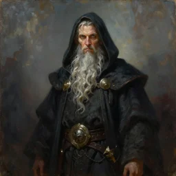 a beautiful portrait painting of a male gnome sorceress in dark robe, portrait fantasy art, dungeons and dragons character art, warcraft art, art by keith parkinson and greg rutkowski and tim hildebrandt