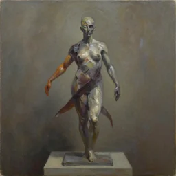 art is infinite, liquidity is limited, conceptual sculpture, oil painting,