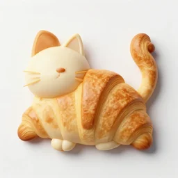 cat shaped like a croissant