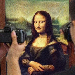 a photograph of a girl that looks like mona lisa taken by expensive nikon camera