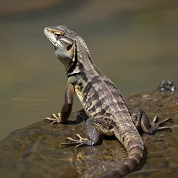 lizard human sitting in water, photograph captured at oregon hotsprings