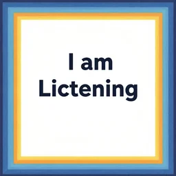 i am listening by storybook artists, blunt borders, rule of thirds