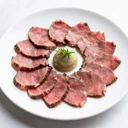 food photography of venison carpaccio
