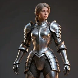 detailed sculpt of athletic girl in armor, cinematic light, featured on artstation, octane render, path tracing, sharp focus, 4 k.