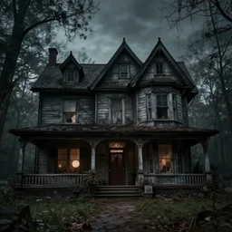 photo of a creepy house