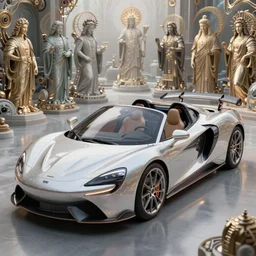 open top sports car shaped time machine in latent space, mechanical fantasy, intricate, elegant, highly detailed, digital painting, concept art, smooth, sharp focus, illustration, divine realm of gods, realistic cinematic style, filmed in 70mm, volumetric lighting, octane render, photographic, concept art, artist Leonardo DaVinci, unreal engine 8k