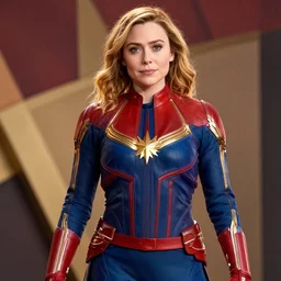 Elizabeth Olsen as captain Marvel