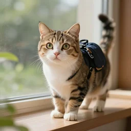 spacecat returning home from his journey