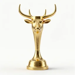 golden buckler, stylized 3d render, isolated on a pure white background, centered, entire object in frame, sharp focus, soft studio lighting