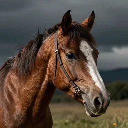 a horse, but it has Daniel Radcliffe's head in place of its own head