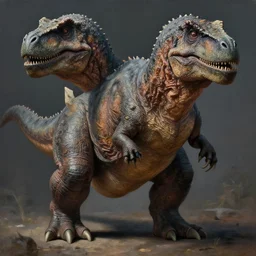 symmetrical hyperrealistic painting of a hairy wrinkly trumposaurus