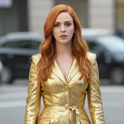 from city of gold as christina hendricks, realistic,