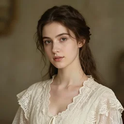 a photograph of a beautiful woman from the early 1 7 0 0's, a whimsical delicate beautiful female, old lace clothing, extremely realistic, photography masterpiece, extreme realism and detail, 4 k