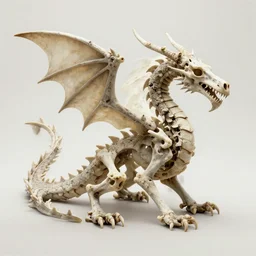 a dragon made out of bones