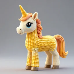 unicorn made of corn, symmetrical, highly detailed, digital art, sharp focus, trending on art station