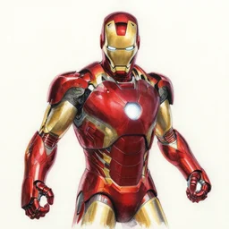 iron man, drawing