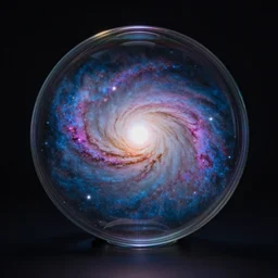 Glass with galaxy, photograph, DSLR, HDR, 10mm, 4k
