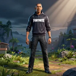 President Barack Obama in Fortnite, Gameplay Screenshot, Fortnite Skin