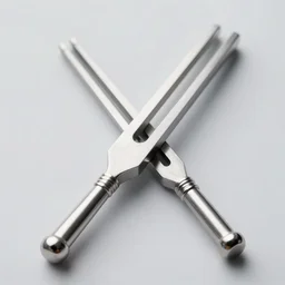 tuning fork, silver, studio lighting, photo, extremely detailed, artistic photography, 8 k, trending, very accurate,
