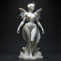 marble sculpture of biomechanical queen, infinite detail, medium full shot, smooth, sharp focus, illustration, ethereal lighting, dark mood, mysterious, unreal engine 5, 8 k, art by simon bisley and john alvin