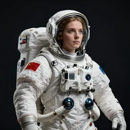 Joan of Arc as an astronaut. Dramatic. High resolution. Highly detailed. Art station. 8k