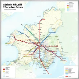 map of metro network, helsinki, finland