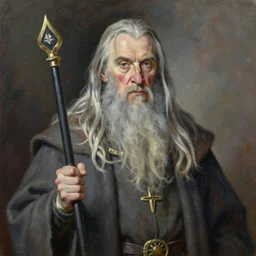 high quality high detail painting by lucian freud, hd, gandalf