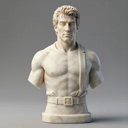 marble statue of sylvester stallone, 3 d render, 8 k, octane render, cycles render, unreal engine