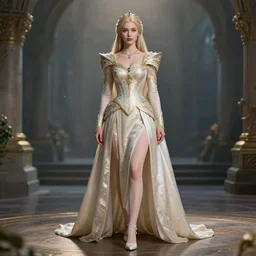 full body photograph of an epic fantasy princess with flawless skin, 4k, very detailed, award winning