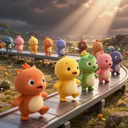 the cast of veggietales on a conveyor belt awaiting their impending death