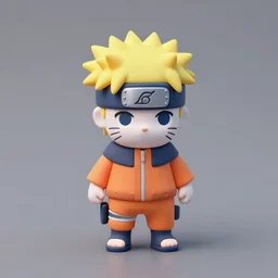 detailed miniature naruto made of silicone shaders, isometric, 1 0 0 mm, studio lighting, by pocoyo style, centered margin, hyperrealistic