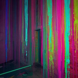 Glitchy Walls in the backrooms, vibrant colors, 8k photorealistic, HD, high details, trending on artstation